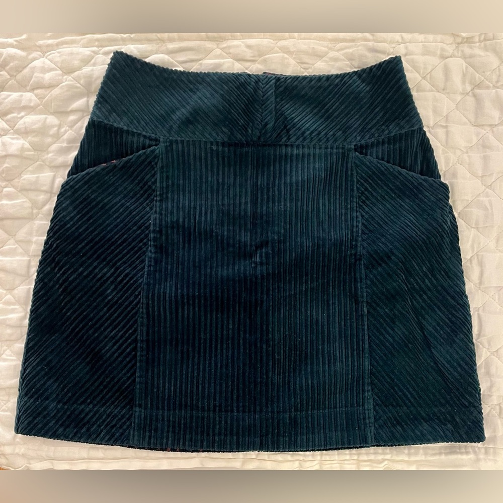 Maeve Green Corduroy Mini Skirt - 2P